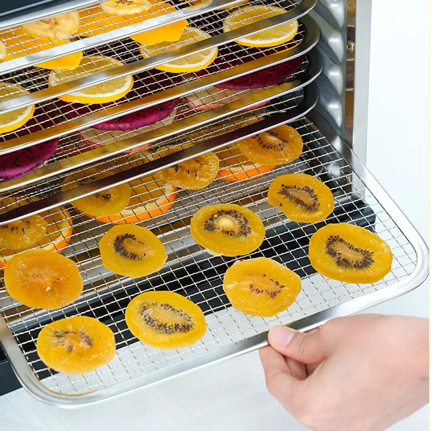 Stainless Steel Food Dehydrator With 8 Trays And LED Timer