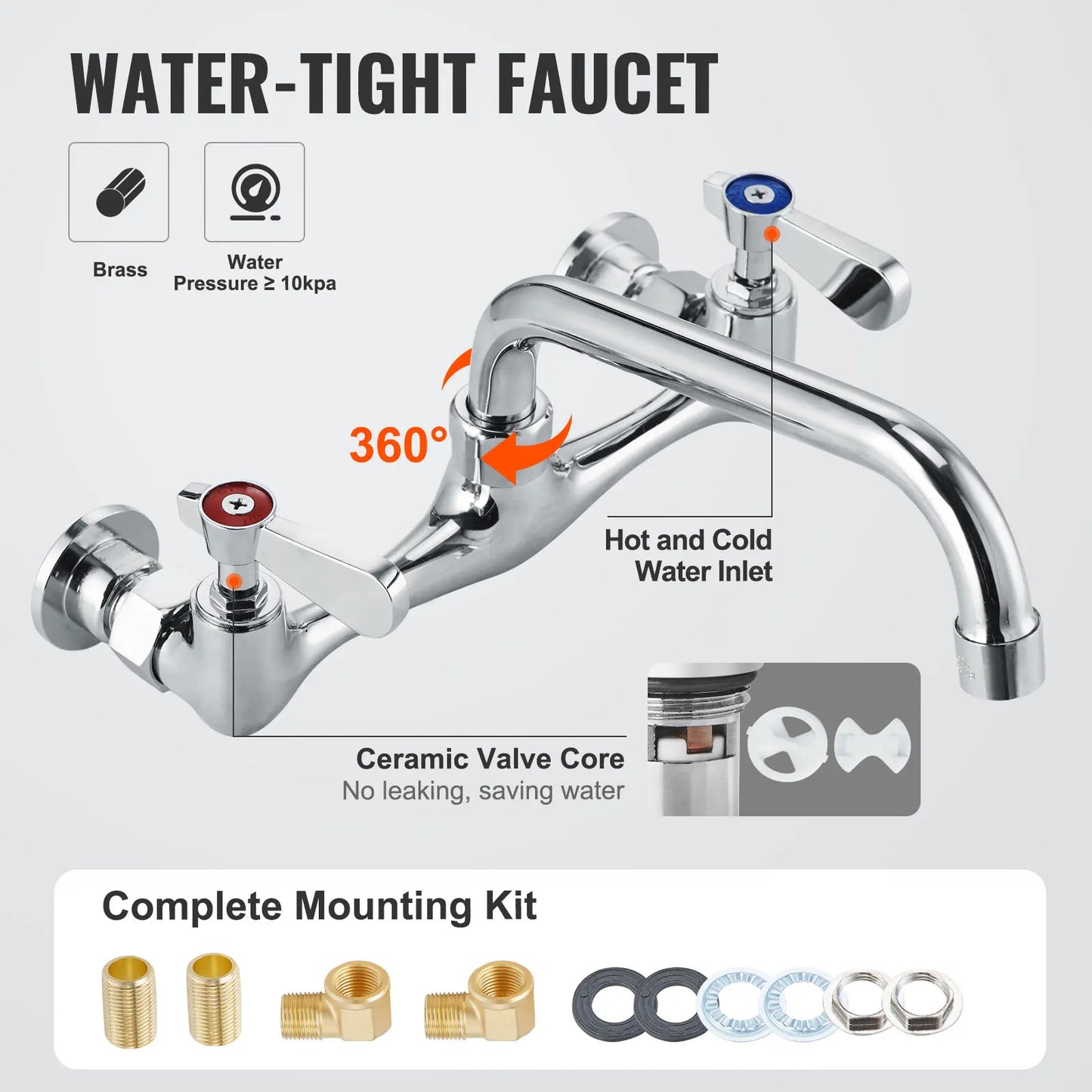 Stainless Steel Kitchen Prep And Utility Sink With Single Bowl Faucet