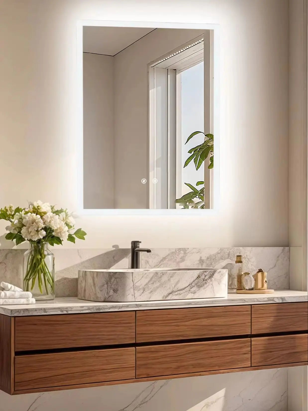 LUVODI LED Vanity Mirror With Defog And 3 Color Temp