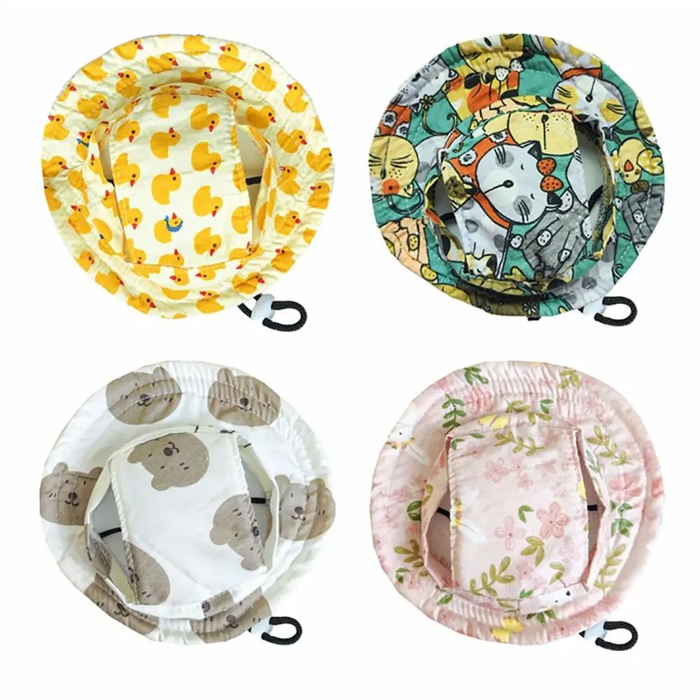 Adjustable Pet Sun Hat For Cats And Dogs Breathable Sunshade