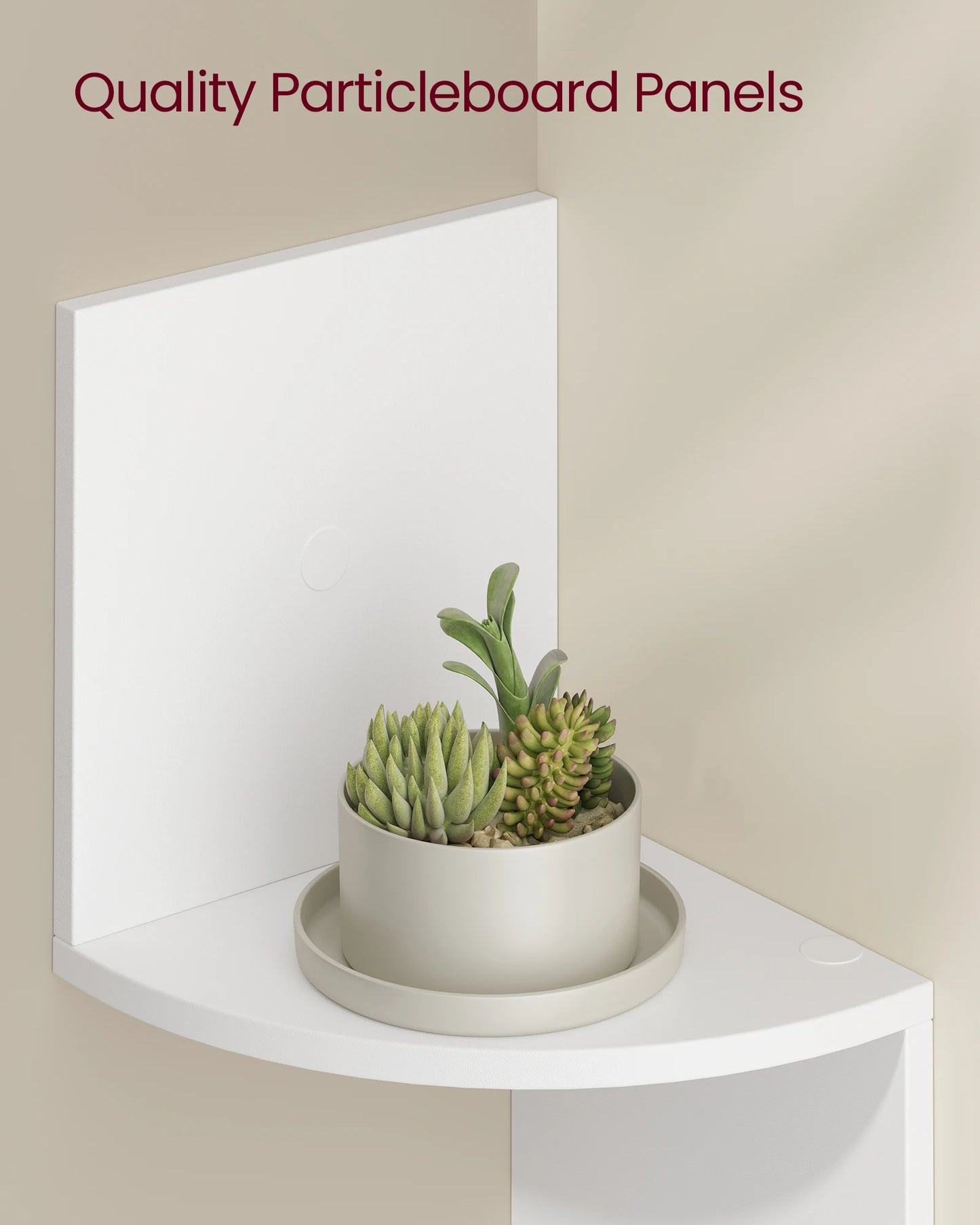 VASAGLE 4-Tier Corner Wall Shelves Set, Floating Bookshelves