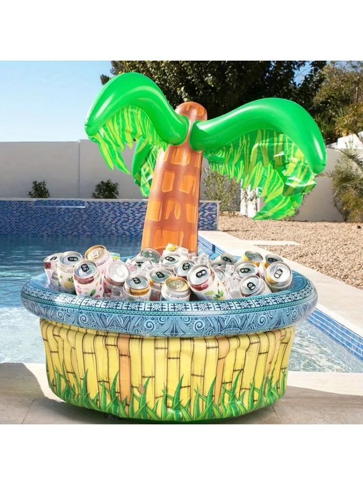 Joyfy Inflatable Palm Tree Cooler For Outdoor Luau Parties