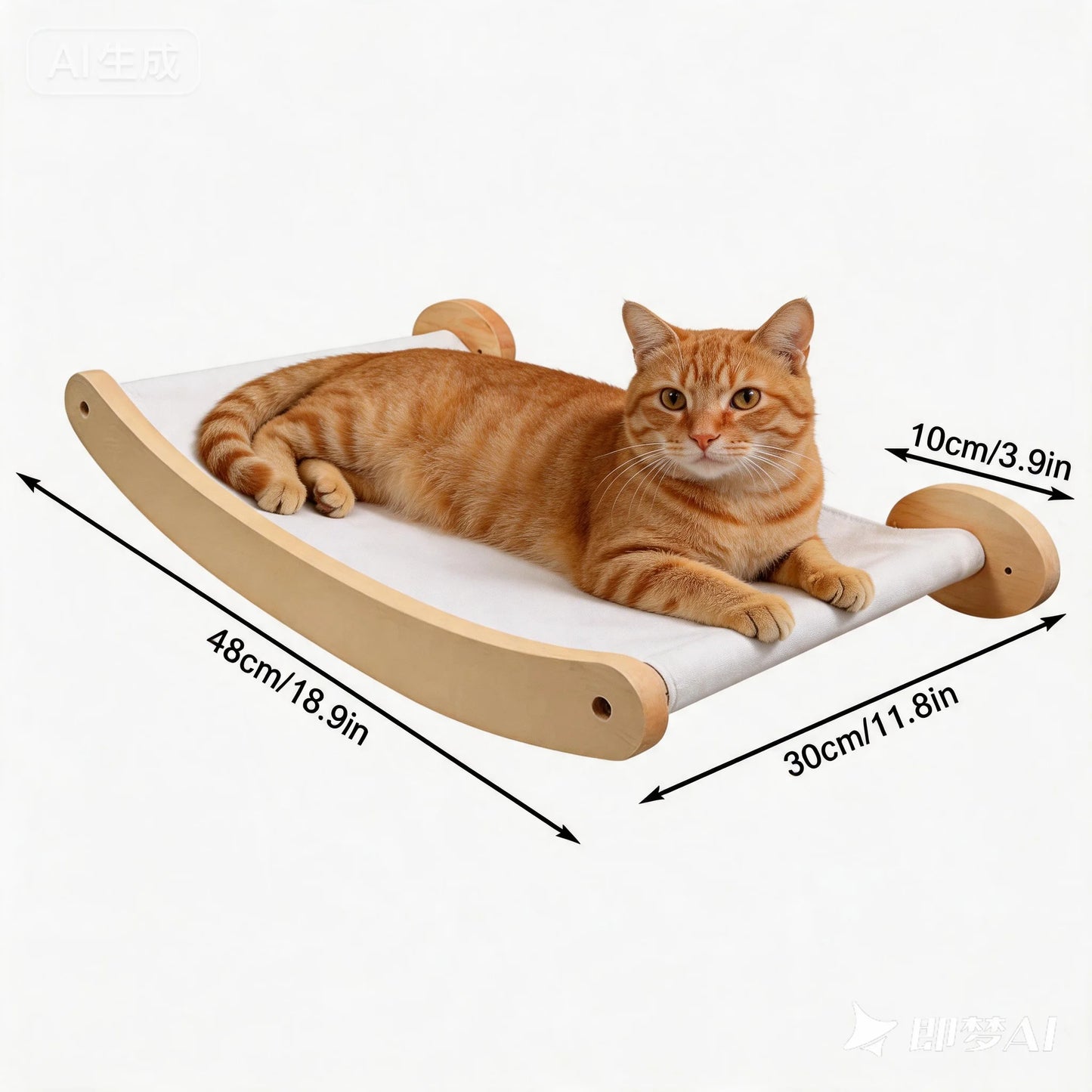 CWV Cat Wall Mounted Hammock And Stairway Climbing Shelf