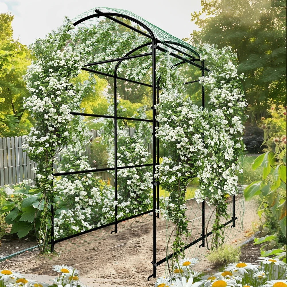 Wisfor U Shaped Metal Garden Trellis Support Frame Climbing Vegetables