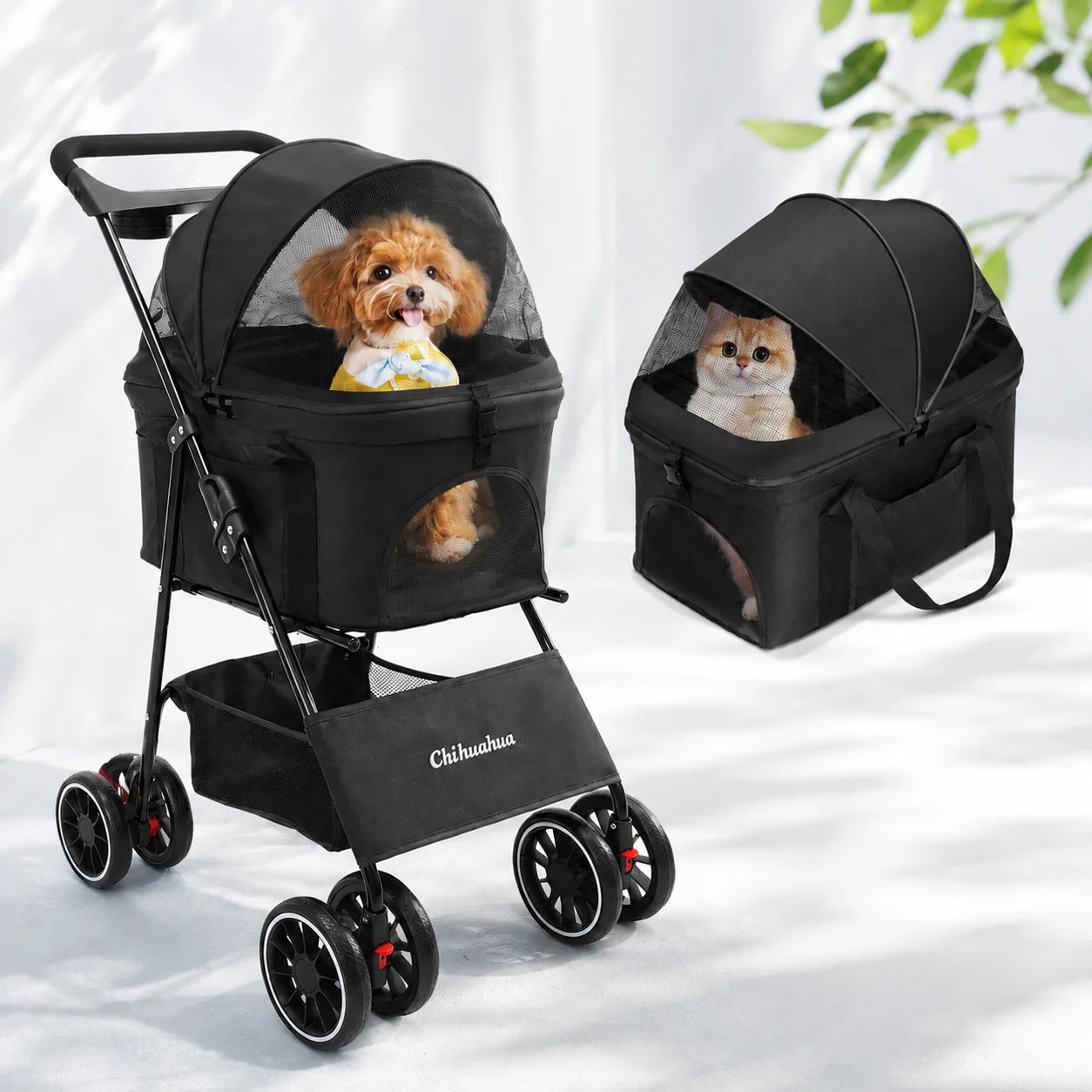CHIHUAHUA 3 In 1 Pet Stroller For Medium Dogs And Cats All Terrain