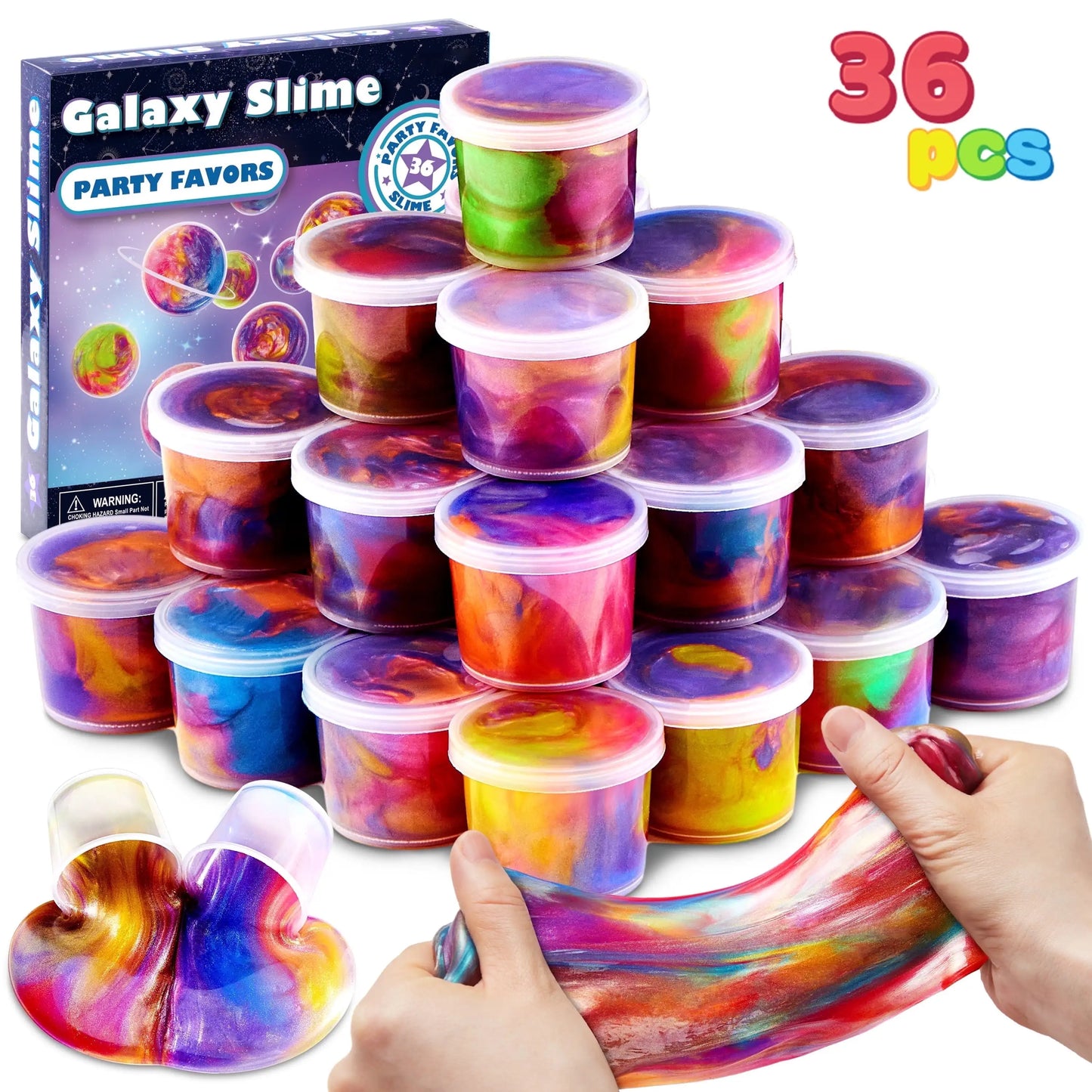 Joyfy Fun Galaxy Slime Cups Stretchy Classroom Party Favors
