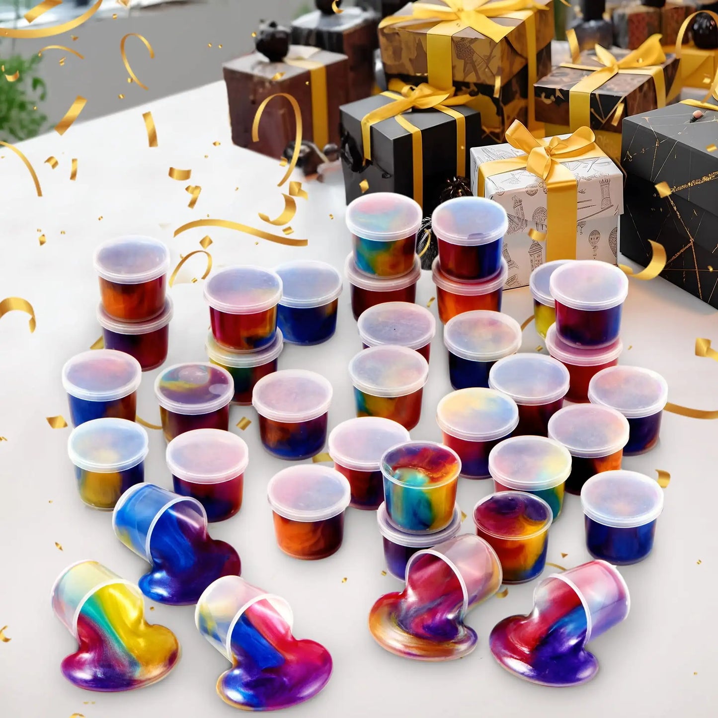 Joyfy Fun Galaxy Slime Cups Stretchy Classroom Party Favors