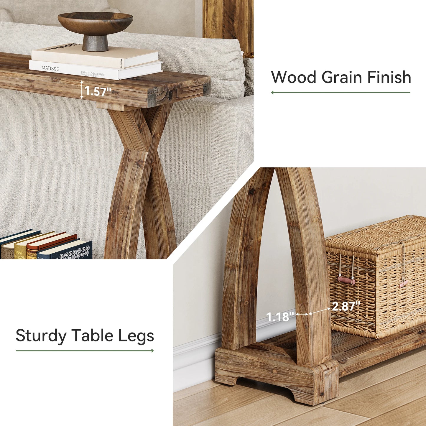 Tribesigns Solid Wood Console Table For Entryway And Living Room