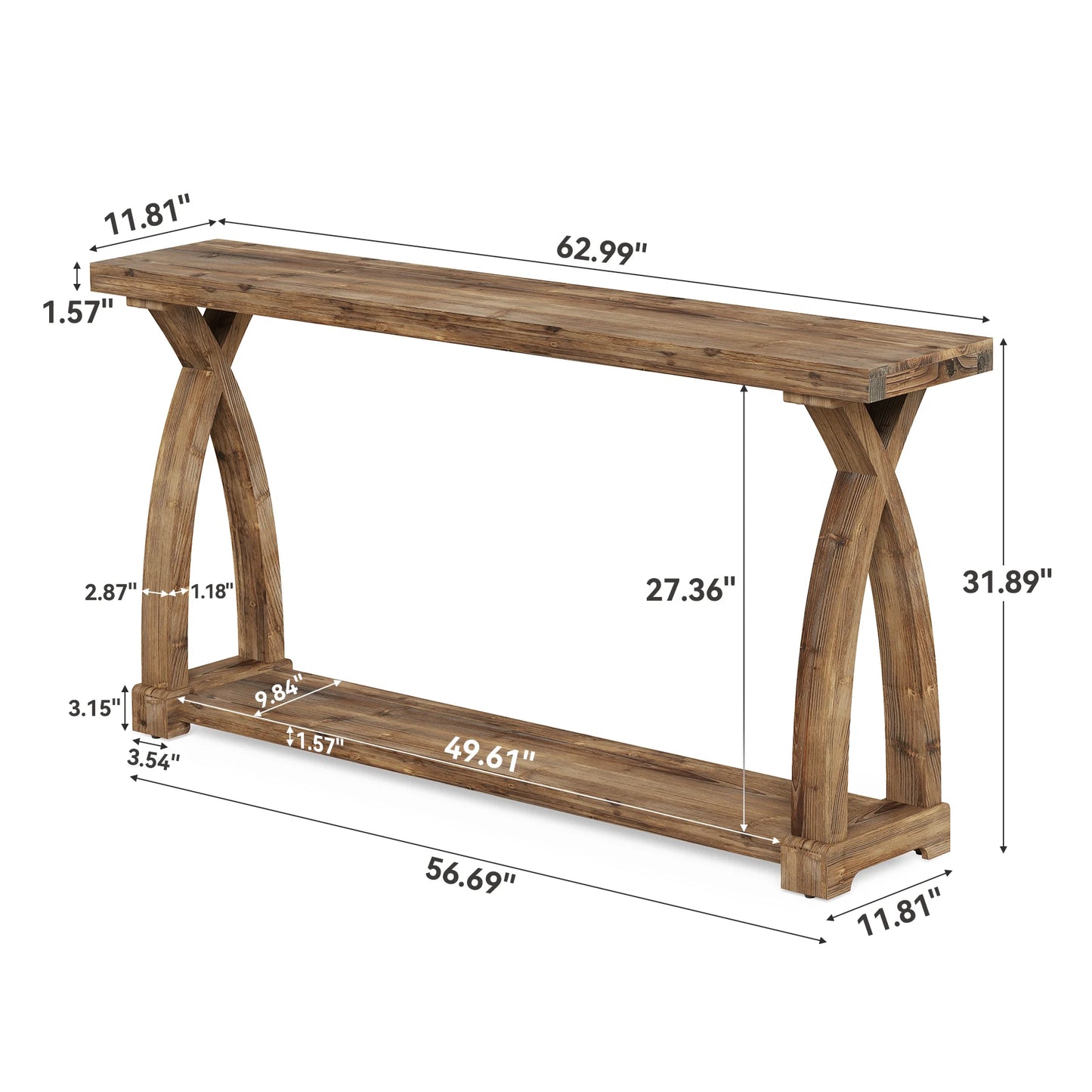 Tribesigns Solid Wood Console Table For Entryway And Living Room