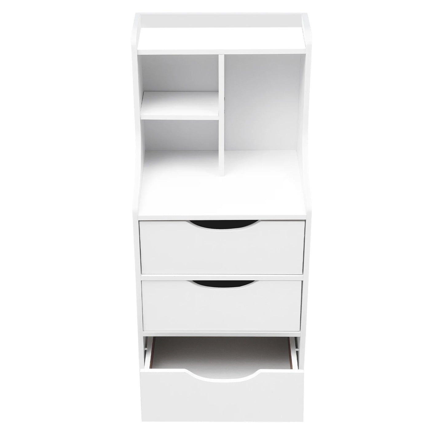 Bymaocar Three Drawer Nightstand Bedside Table for Bedroom Storage